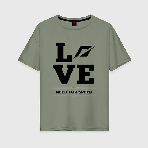 Женская футболка оверсайз Need for Speed love classic / Авокадо – фото 1