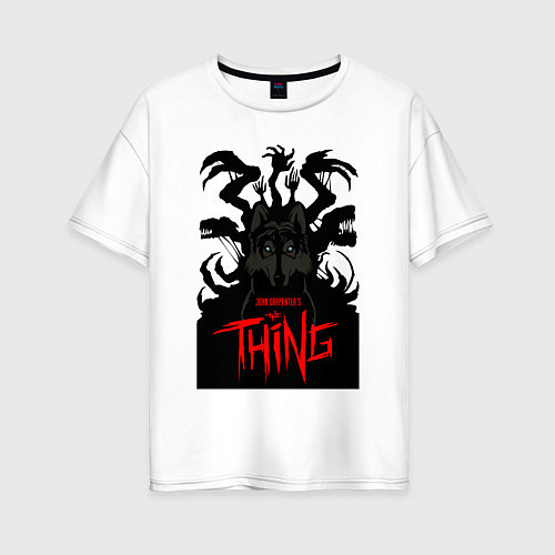 Женская футболка оверсайз The thing / Белый – фото 1