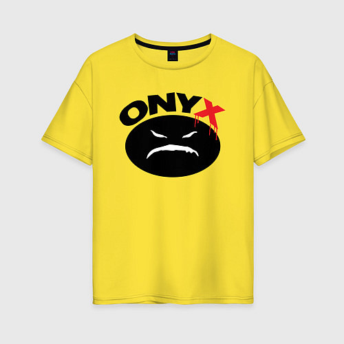 Женская футболка оверсайз Onyx logo black / Желтый – фото 1