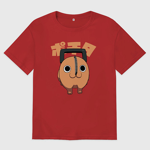 Женская футболка оверсайз Демон Почита / Красный – фото 1