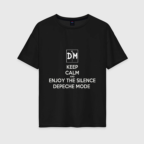 Женская футболка оверсайз Keep calm and enjoy the silence depeche mode / Черный – фото 1