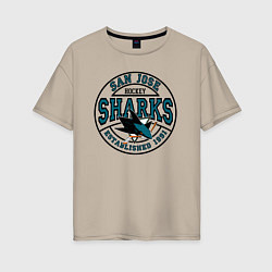 Женская футболка оверсайз San Jose Sharks