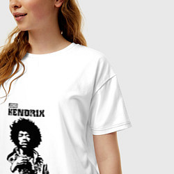 Футболка оверсайз женская Jimi Hendrix, цвет: белый — фото 2