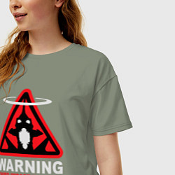 Футболка оверсайз женская Evangelion третий удар, цвет: авокадо — фото 2