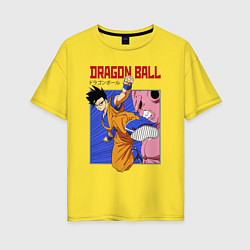 Женская футболка оверсайз Dragon Ball - Сон Гоку - Удар