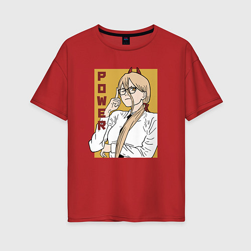 Женская футболка оверсайз Милая Пауэр / Красный – фото 1