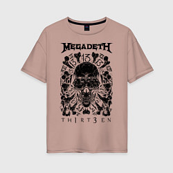 Женская футболка оверсайз Megadeth Thirteen