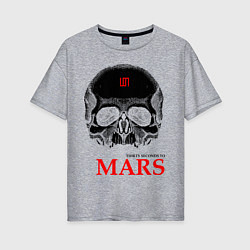 Женская футболка оверсайз 30 STM: Skull