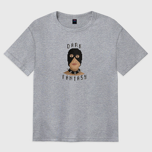 Женская футболка оверсайз Пиксельные фантазии / Меланж – фото 1