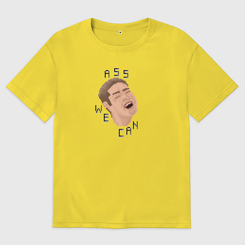 Женская футболка оверсайз Пиксельный Билли / Желтый – фото 1