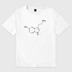 Футболка оверсайз женская Серотонинчик, цвет: белый