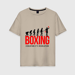 Женская футболка оверсайз Boxing evolution