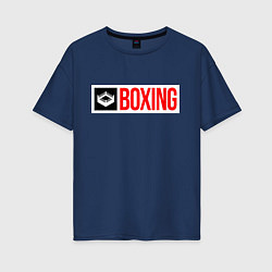 Футболка оверсайз женская Ring of boxing, цвет: тёмно-синий