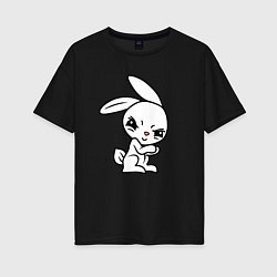 Женская футболка оверсайз Злобный кролик