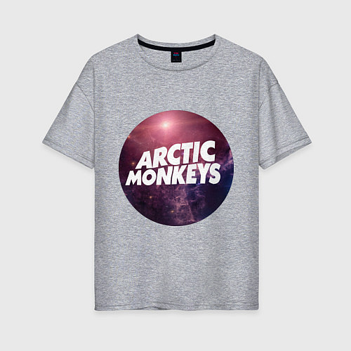 Женская футболка оверсайз Arctic Monkeys: space / Меланж – фото 1