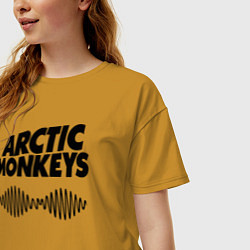 Футболка оверсайз женская Arctic Monkeys, цвет: горчичный — фото 2