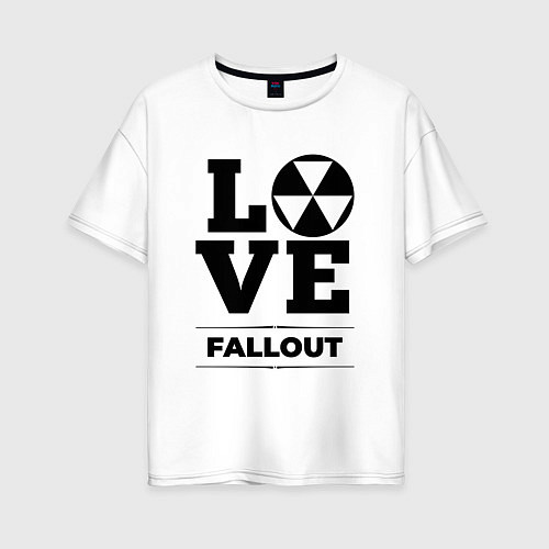 Женская футболка оверсайз Fallout love classic / Белый – фото 1