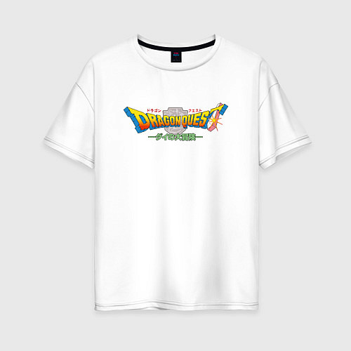 Женская футболка оверсайз Dragon Quest art / Белый – фото 1