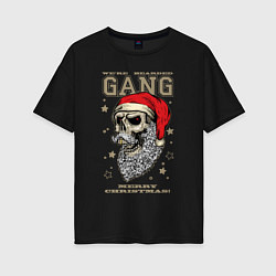 Женская футболка оверсайз We are bearded gang - Merry Christmas!