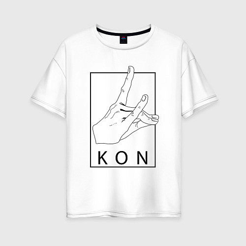 Женская футболка оверсайз Аки Хаякава - KON / Белый – фото 1