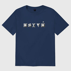 Футболка оверсайз женская Секретное слово, цвет: тёмно-синий