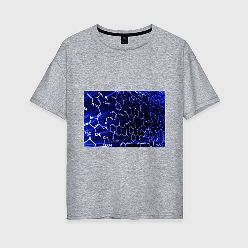 Женская футболка оверсайз Графическая химия / Меланж – фото 1