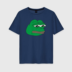 Женская футболка оверсайз Лягушонок Пепе-Frog Pepe