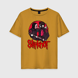 Женская футболка оверсайз Slipknot rock