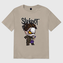 Футболка оверсайз женская Slipknot - art, цвет: миндальный