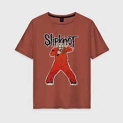 Футболка оверсайз женская Slipknot fan art, цвет: кирпичный