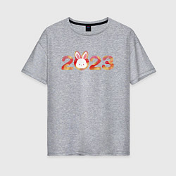 Женская футболка оверсайз 2023 - Год кролика