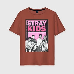 Женская футболка оверсайз Stray Kids boy band