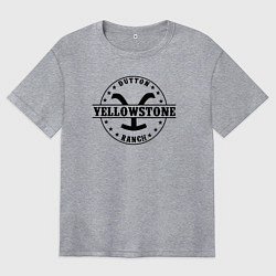 Футболка оверсайз женская Йеллоустоун - Dutton Ранчо, цвет: меланж