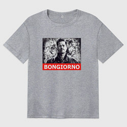 Футболка оверсайз женская Лейтенант Альдо Рейн Basterds, цвет: меланж