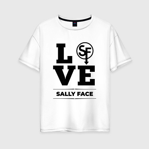 Женская футболка оверсайз Sally Face love classic / Белый – фото 1