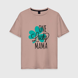 Женская футболка оверсайз Одна счастливая мама