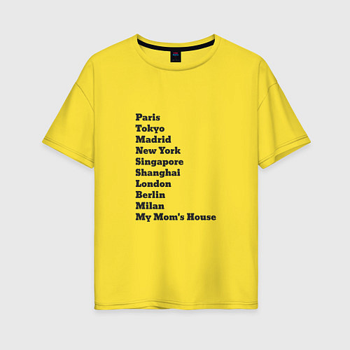 Женская футболка оверсайз Дом моей мамы / Желтый – фото 1