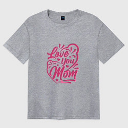 Футболка оверсайз женская Розовая любовь, цвет: меланж