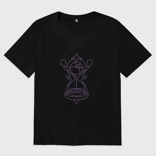 Женская футболка оверсайз Genshin Impact Лиза / Черный – фото 1