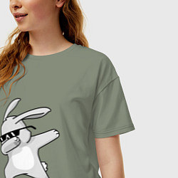 Футболка оверсайз женская Кролик ДЭБ, цвет: авокадо — фото 2
