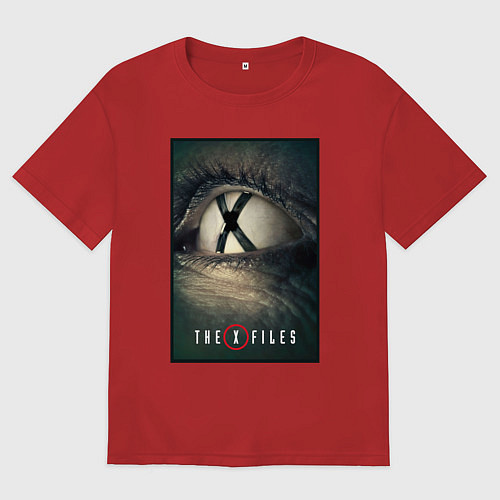 Женская футболка оверсайз X - Files poster / Красный – фото 1