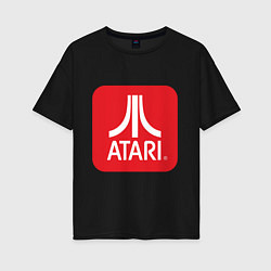 Женская футболка оверсайз Atari logo