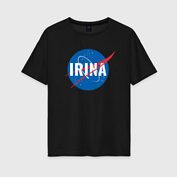 Футболка оверсайз женская Ирина в стиле NASA, цвет: черный