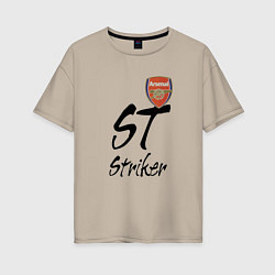 Женская футболка оверсайз Arsenal - London - striker