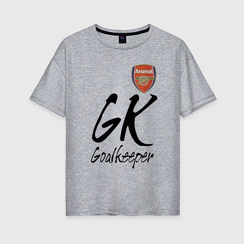 Женская футболка оверсайз Arsenal - London - goalkeeper / Меланж – фото 1