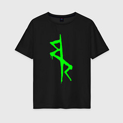 Женская футболка оверсайз Logotype - Cyberpunk: Edgerunners