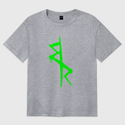 Футболка оверсайз женская Logotype - Cyberpunk: Edgerunners, цвет: меланж