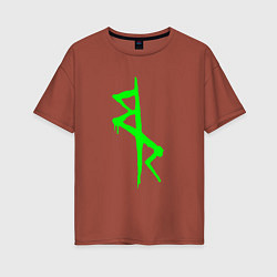 Женская футболка оверсайз Logotype - Cyberpunk: Edgerunners