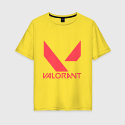 Женская футболка оверсайз Valorant - logo