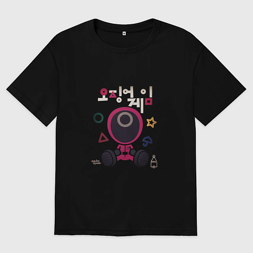 Женская футболка оверсайз Squid game baby / Черный – фото 1